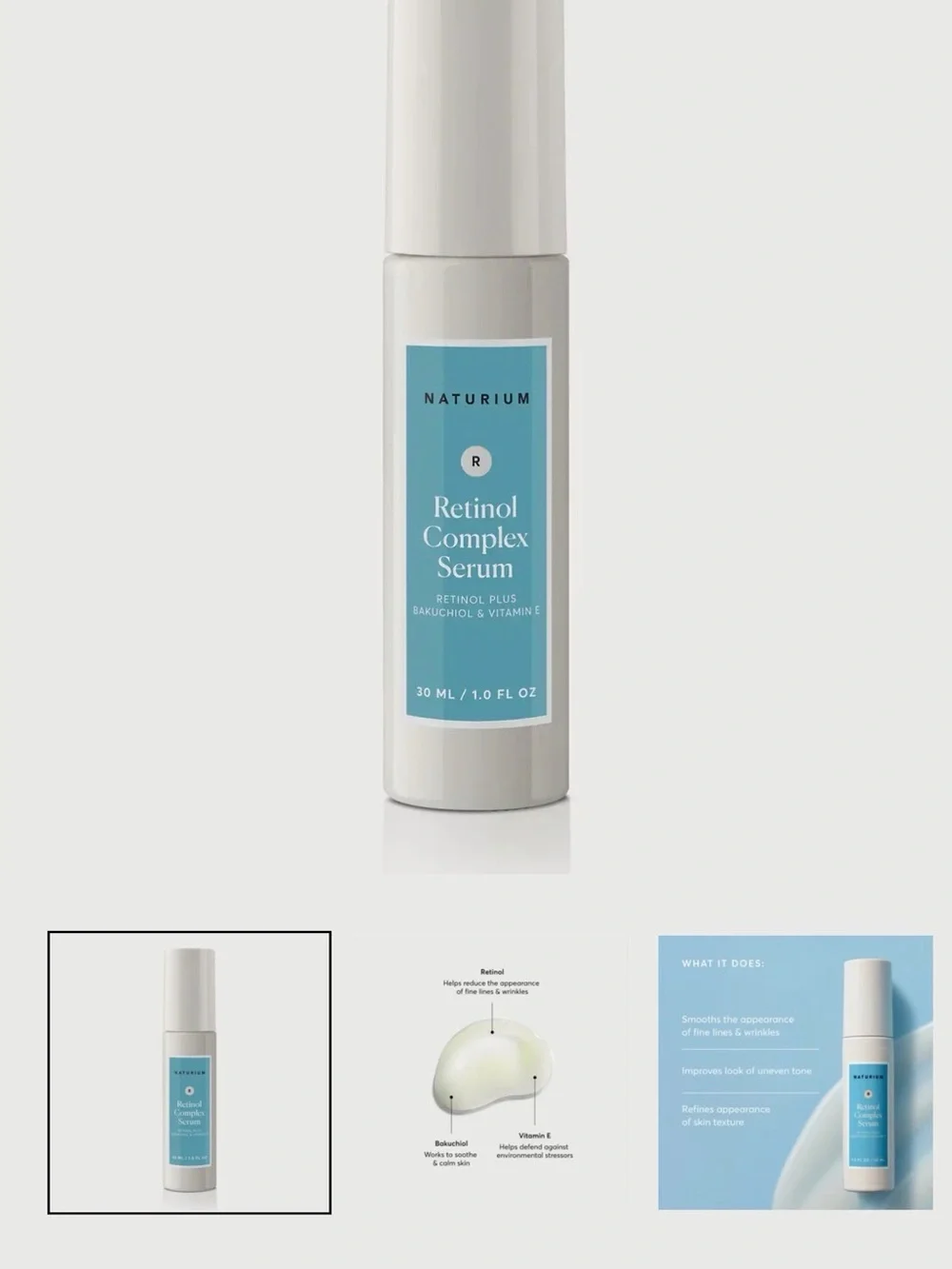 Naturium Vitamin C Complex Serum, Plant Ceramide, & Retinol Complex Serum Trio